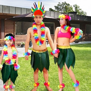 夏威夷草裙树叶裙叶子裙野人演出服装环保表演道具成人儿童幼儿园