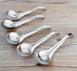 勺子不锈钢圆底匙汤匙汤勺加厚圆勺便宜安全勺出口调羹餐具