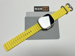 Apple Watch运动硅胶表带 Ultra黄色海洋表带 苹果原装正品