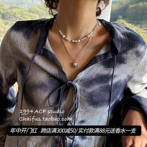 柴夫工作室/X344 法式巴洛克贝珠复古项链轻奢叠戴高级感颈链