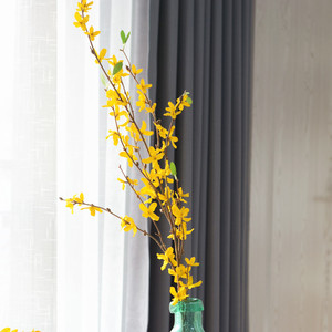 黄色迎春花落地高仿真花装饰假花长枝客厅落地摆设高枝大娟花兰花