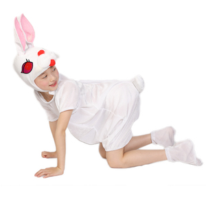 六一儿童节幼儿小白兔演出服兔子女童装小兔子表演服舞蹈服动物夏