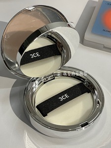 韩国3CE新银盒柔焦定妆蜜粉饼遮瑕控油持久补妆干湿两用隐形毛孔
