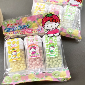 日本三丽鸥HelloKitty包装水果糖菠萝草莓奇异果砂糖果子儿童糖果