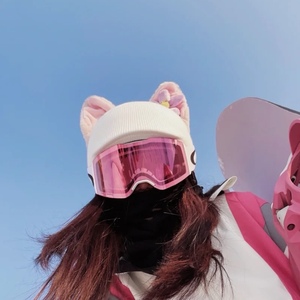 玲娜贝儿头盔套单双板滑雪帽罩滑翔伞电瓶车可爱头盔装饰痞幼同款