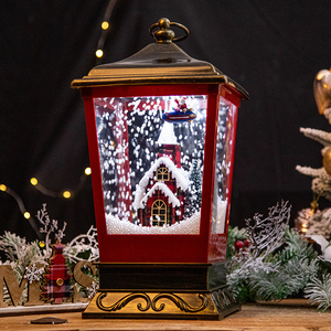 圣诞飘雪灯圣诞节装饰摆件圣诞音乐盒飘雪店铺场景布置圣诞装饰品