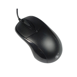 力胜OP-300C 有线鼠标黑色台式机电脑笔记本商务办公网吧送鼠标垫