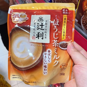 香港代购日本进口辻利宇治拿铁粉末奶茶烘焙茶牛奶180g装