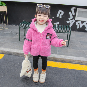 女童1冬装女宝宝2毛毛衣服0女婴儿童装3岁加绒韩版公主洋气外套潮