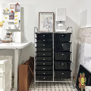纳福利多家139具收柜子屉动式移带轮卧室简易夹缝塑料储物柜置物