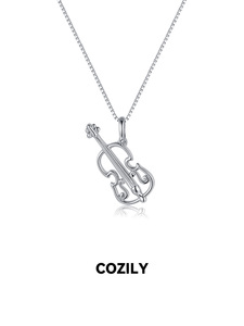 籽里COZILY大提琴项链925纯银原创设计情侣一对送女生礼物音乐