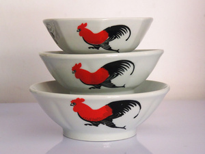 鸡公碗怀旧碗手工老厂生产老款式家用陶瓷八角鸡公斗碗复古民国碗