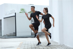 对克健身服运动服男女套装晨跑跑步服紧身衣田径训练服速干衣服