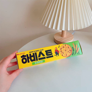 韩国进口食品 Lotte/乐天庄园黑芝麻饼干薄脆饼干休闲零食100