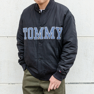 美国Tommy Hilfiger 汤米男秋冬夹棉棒球领夹克潮棉服宽松外套