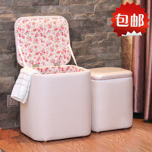 凳子收纳箱皮质储物可坐登子椅实木换鞋客厅家用多功能沙发小户型