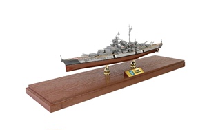 FOV新品1/700 俾斯麦号战舰 丹麦海峡海战 船底版 合金成品  模型