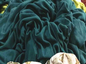 重磅欧洲进口设计师面料针织亚麻100%纯麻深墨绿色夏衣裙开衫亲肤