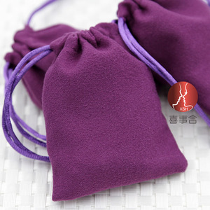 紫色双面鹿皮绒布袋子 高档绒布袋首饰袋珠宝收纳袋 饰品袋束口袋