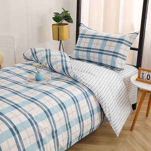 HomeShine/故园全棉学生三件套小床床品被套床单枕套纯棉1.2m