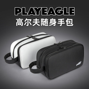 新品户外男士手提包女士化妆包配件包PlayEagle高尔夫黑白手包