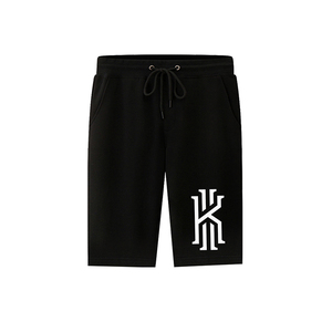 凯里·欧文 篮球训练服 夏季运动舒适 中腰款5分黑色短裤 五分裤
