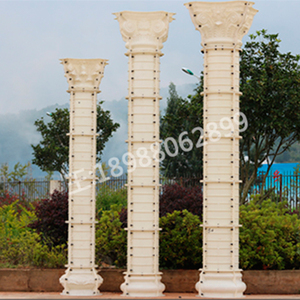 新款现浇罗马柱模具加厚塑钢别墅光面柱圆形模具水泥门头柱子模具
