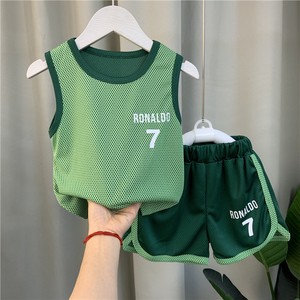 男童夏装套装2024新款洋气宝宝速干衣篮球服儿童酷帅背心运动童装