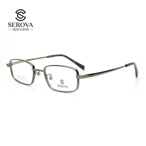 施洛华纯钛男全框眼镜框架SP878超轻纯钛高度近视专用近视眼镜