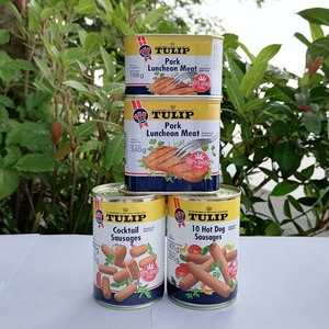 丹麦进口Tulip Sausage Lunch Meat郁金香三花牌香肠午餐肉罐头