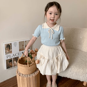 女童夏装套装三岁女宝宝夏季短袖两件套韩范童装2024新款小童衣服