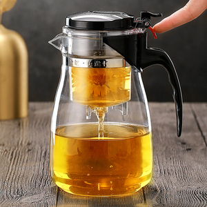 玻璃飘逸杯大容量茶道杯耐热耐高温加厚玻璃泡茶器玲珑杯花茶壶