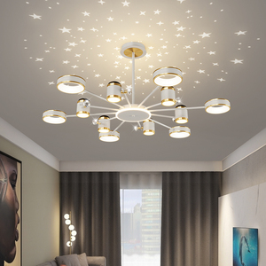 客厅吸顶灯2024年新款浪漫星空投影客厅灯创意个性氛围客厅LED灯