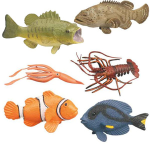 仿真鲨鱼石斑鱼龙虾章鱼模型海洋动物仿真模型儿童早教认知玩具