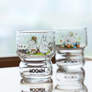 日本进口Aderia石塚硝子Moomin姆明联名玻璃水杯家用果汁牛奶酒杯