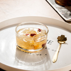 欧式玻璃蒸蛋碗美容院下午茶甜品燕窝碗碟套装双皮奶布丁碗酸奶碗
