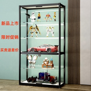 手办展示柜玩具模型透明玻璃展柜头盔礼品柜子高达乐高家用收纳柜