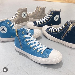 日本CONVERSE匡威 AS GOLDZIP III HI 金孔拉链高帮帆布鞋休闲潮