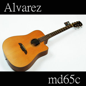 ALVAREZ阿尔瓦雷斯MD65C全单板缺角民谣吉他木吉他