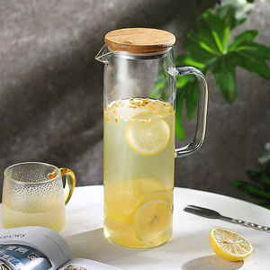 耐高温加厚冷热水壶可放冰箱玻璃凉水杯套装家用大容量扎壶柠檬冰