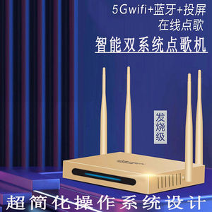 全网通无线5Gwifi免费家用ktv卡拉OK一体机双系统网络点歌机顶盒