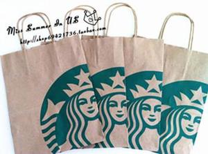 美国版星巴克Starbucks纸袋包装袋礼盒