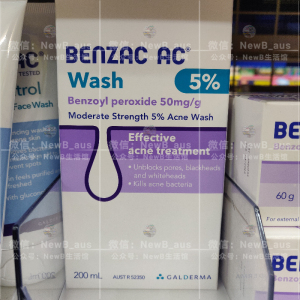 【澳洲直邮】Benzac AC 中等强度5%痤疮清洗液 200ml