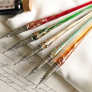 【正品授权】意大利Bortoletti蘸水笔手作复古英文书法手账玻璃笔