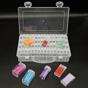钻石画工具手工分装收纳盒透明米珠小盒子美甲水钻分钻瓶子储物盒