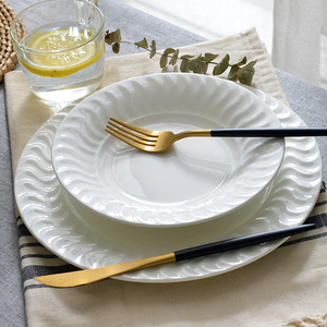 6寸碗单个高级餐具深汤盘骨瓷欧式家用2021新款深口盘子陶瓷菜盘