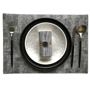 样板房间餐具套装 后现代简约黑白灰银色西餐盘 展厅会所创意摆件
