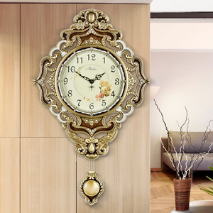 客厅挂钟欧式现代大气家用钟轻奢钟表简约时尚静音表创意时钟挂墙