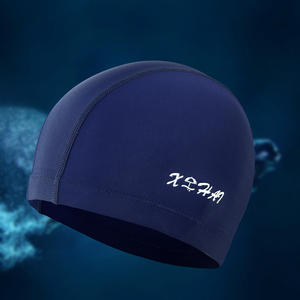新款时尚布泳帽男女儿童通用成人舒适不勒头布帽长发大码游泳帽