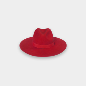 superr 原创复古中性百搭红色高顶纯羊毛英伦时尚潮搭爵士礼帽